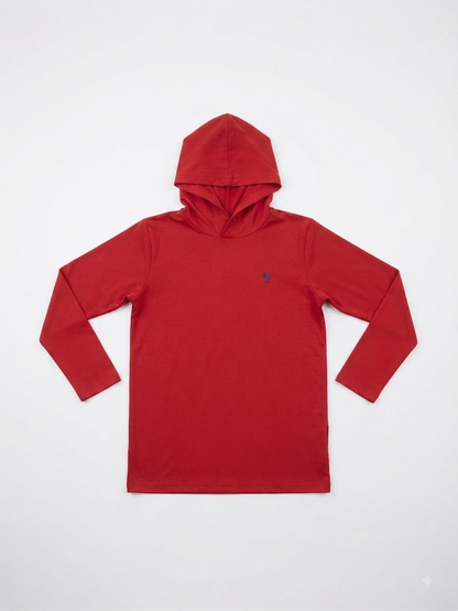 Prodoh - Boy's Christmas Red Performance Hoodie T-Shirt