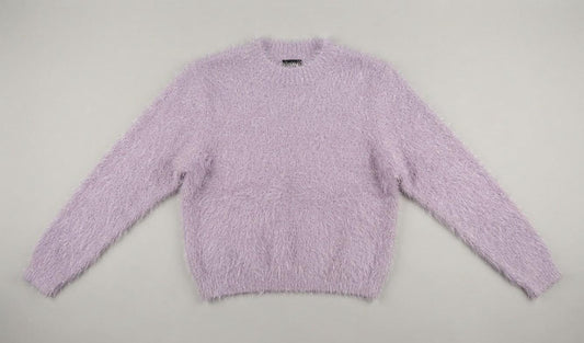 Little Olin - Lavender Fuzzy Knit Sweater