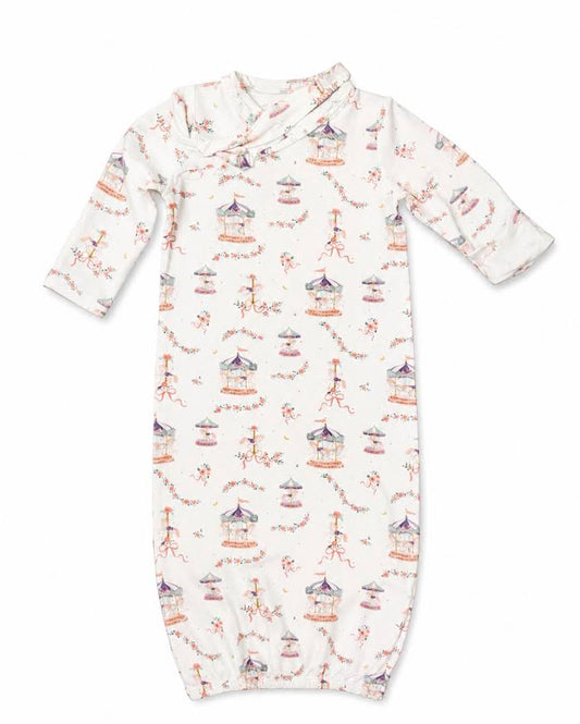 Angel Dear - Carousel with Bows - Kimono Gown & Knot Headband