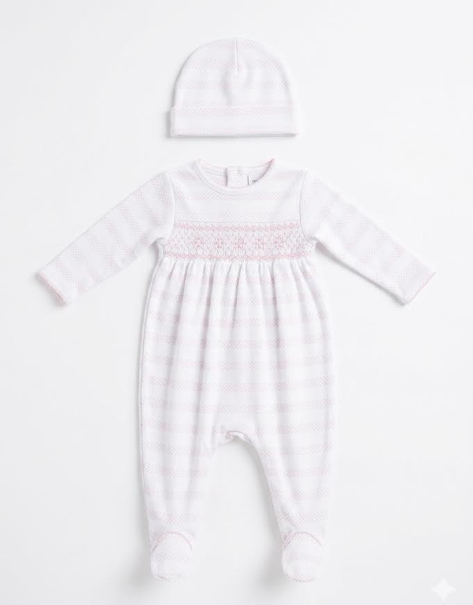 Magnolia Baby - Baby of Mine Smocked Footie Pink