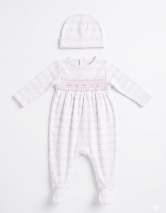 Magnolia Baby - Baby of Mine Smocked Footie Pink