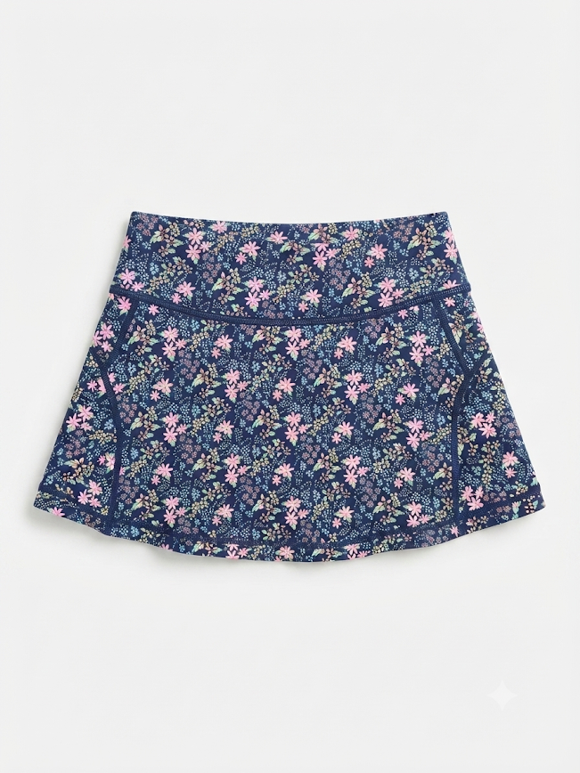 Swoon Baby - Navy Ditsy Tennis Skirt