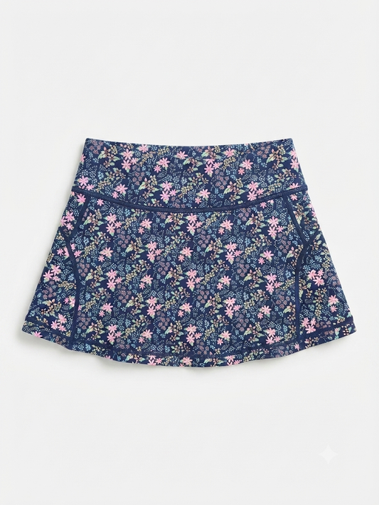 Swoon Baby - Navy Ditsy Tennis Skirt