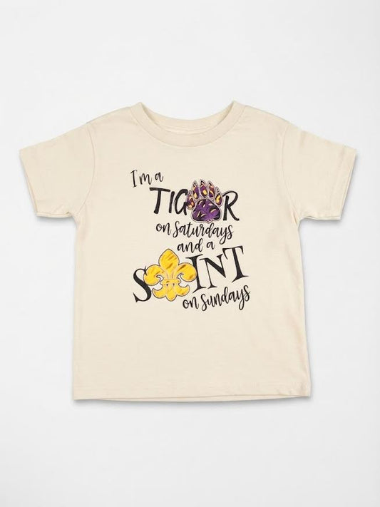 ntrl co. - Tiger on Saturdays and Saint on Sundays Tee