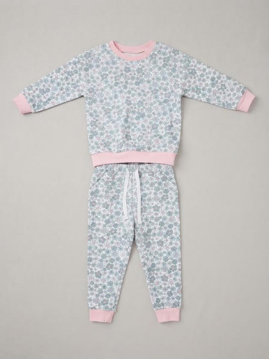 Sage & Lilly - Girl's Blue Floral Jogger Set