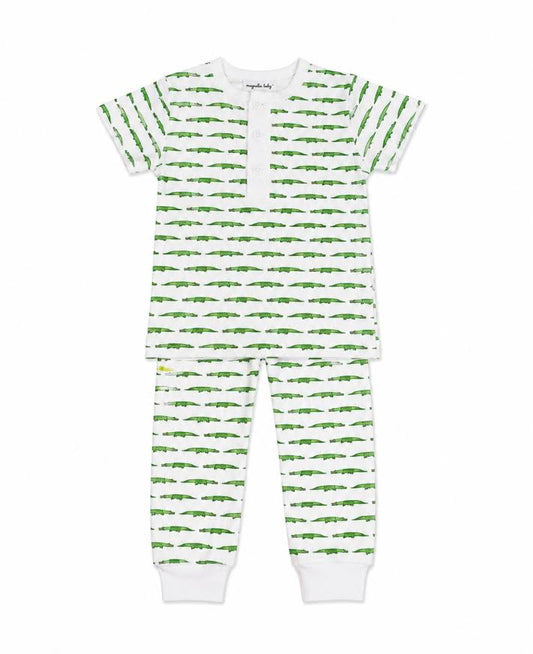La Luna - Boys SS Alligator 2pc Pj Set