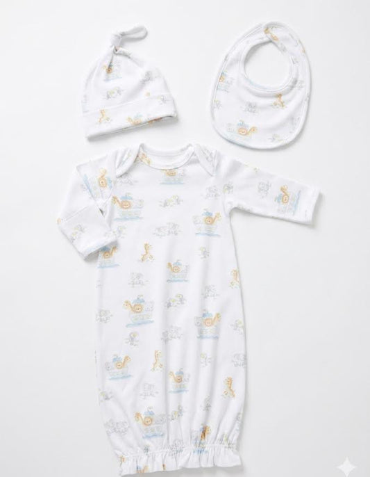 Baby Club Chic - Noah's Ark Hat, Gown, & Bib Set