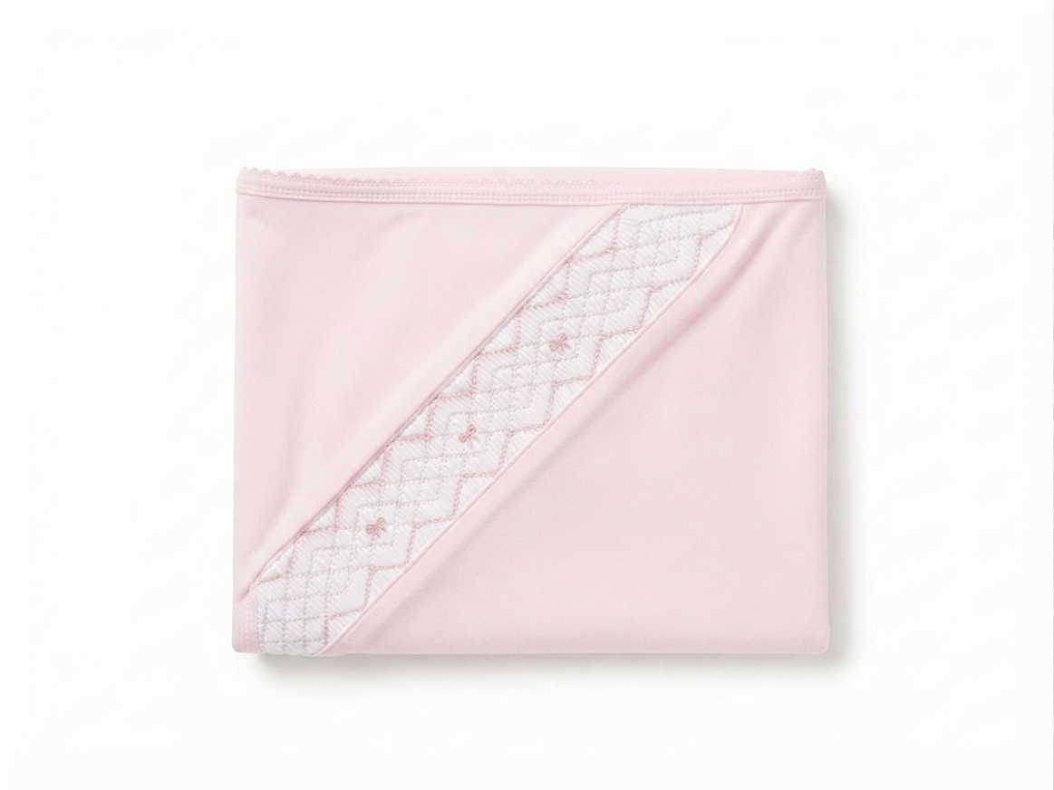 Baby Threads - Bows Hand Smocked Girls Blanket