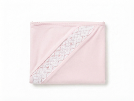 Baby Threads - Bows Hand Smocked Girls Blanket