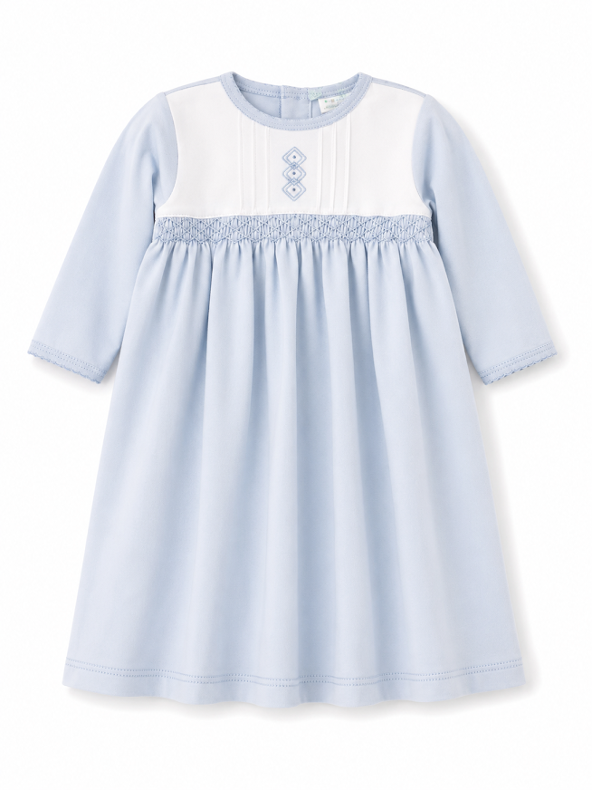 Baby Threads - Blue Smock Gown