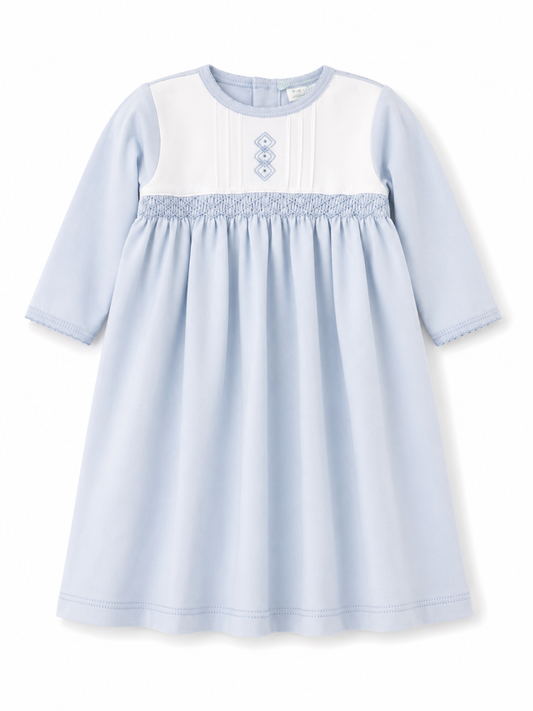 Baby Threads - Blue Smock Gown