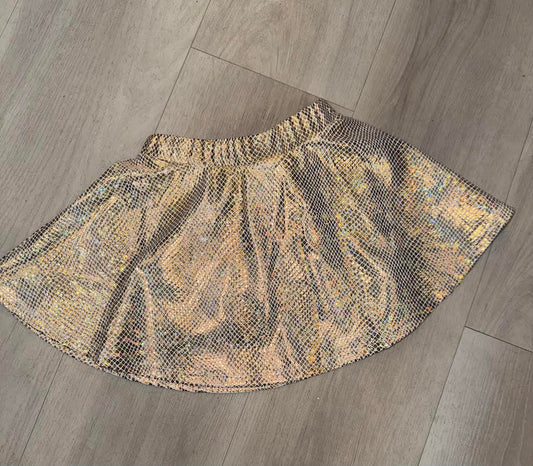 Lulu Bebe - Spotted Gold Metallic Skirt