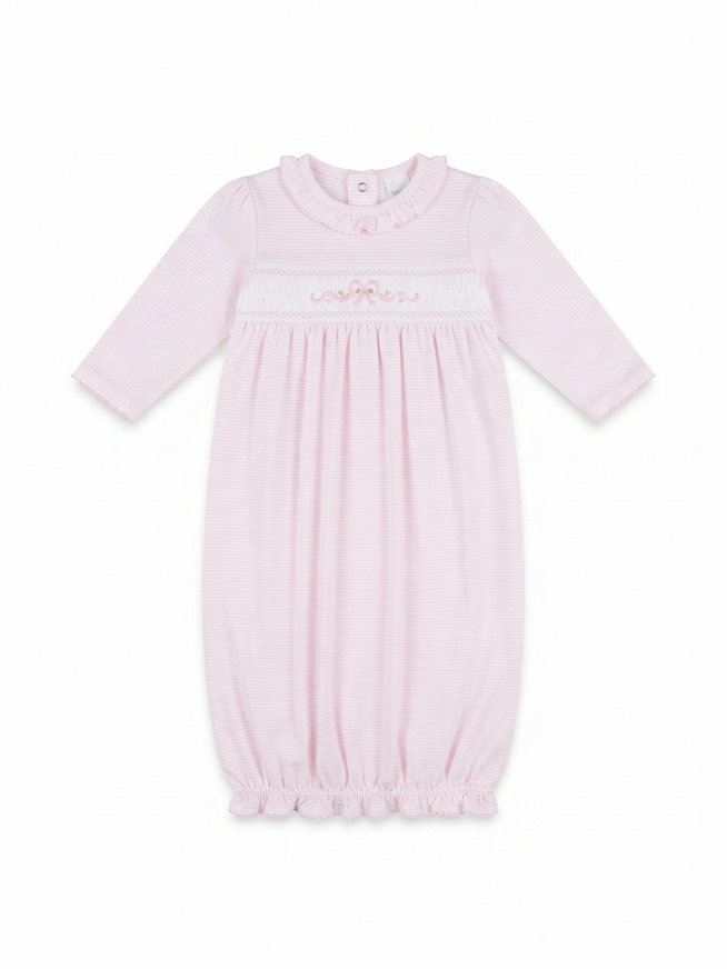 Kissy Kissy - Pink With Flower Smock Design Gown