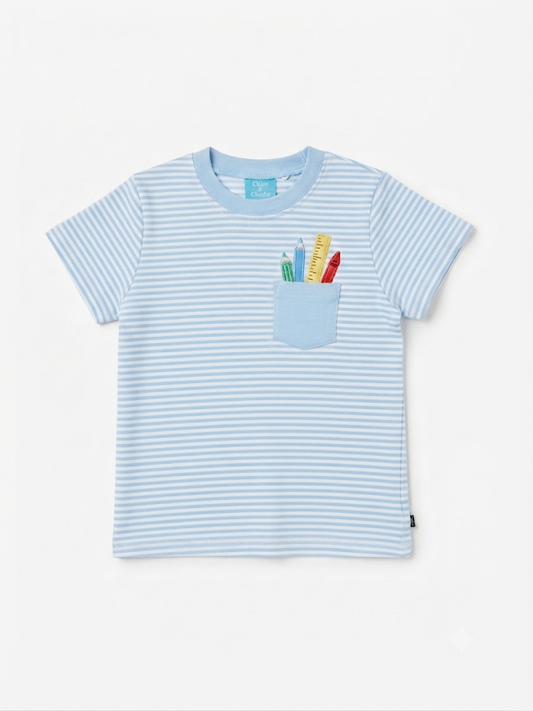 Claire & Charlie - School Supplies Boys s/s striped shirt