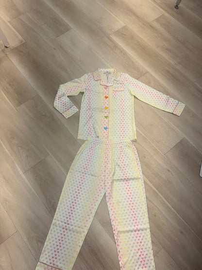 Rockwilde - Silk Rainbow Heart Pjs Set