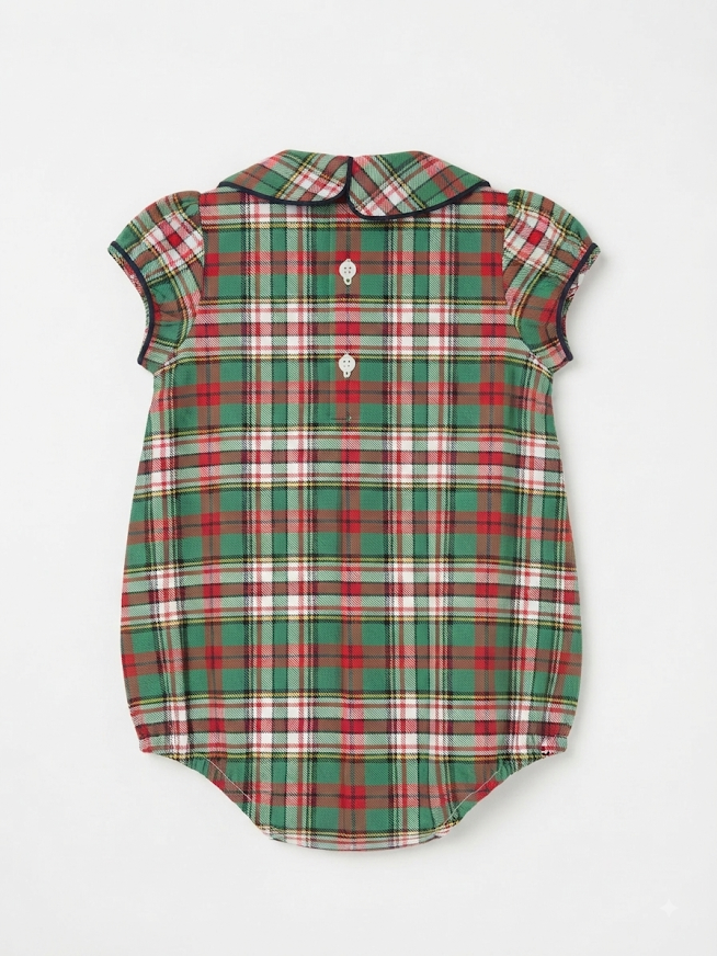 Bailey Boys - Girl's Christmas Plaid Bubble