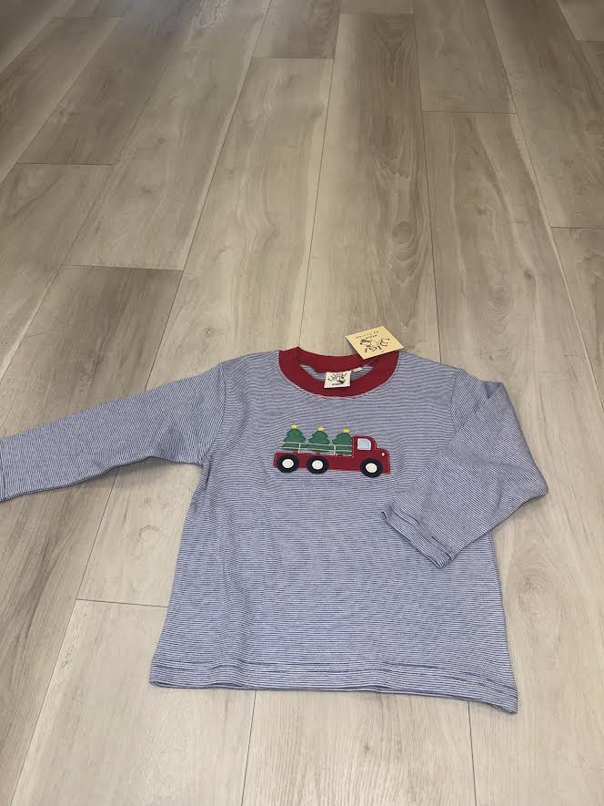 Acvisa - Stripped L/S Tshirt w/ truck and trees