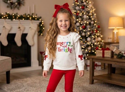 Havengirl - Merry & Bright L/S Ruffle Tee
