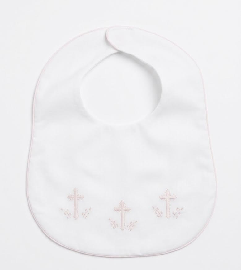 Auraluz - White With Pink Crosses Bib