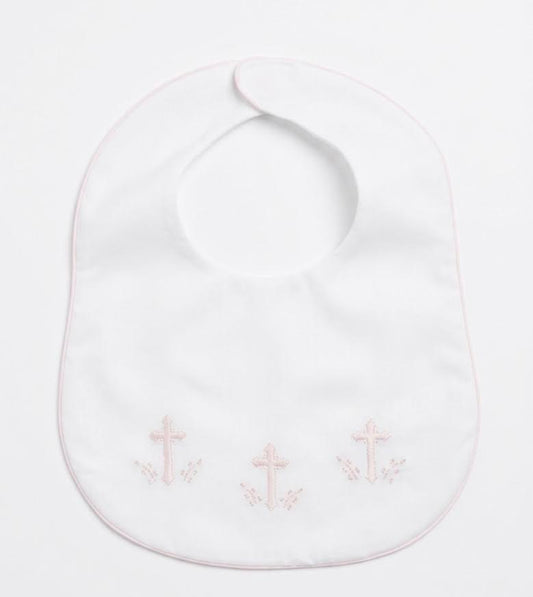 Auraluz - White With Pink Crosses Bib