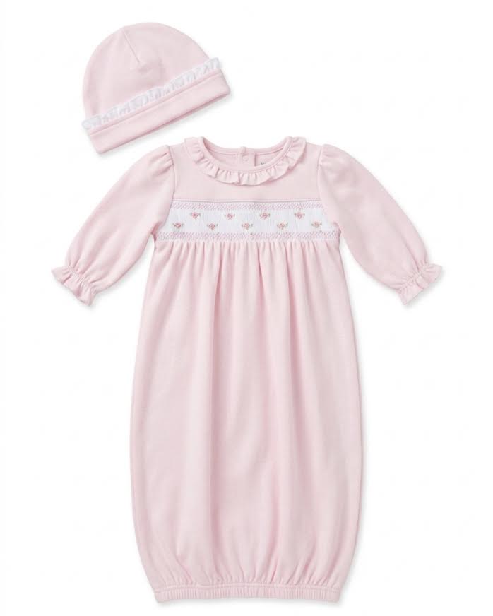 Magnolia Baby - Heart Classics Smocked Gown & Hat