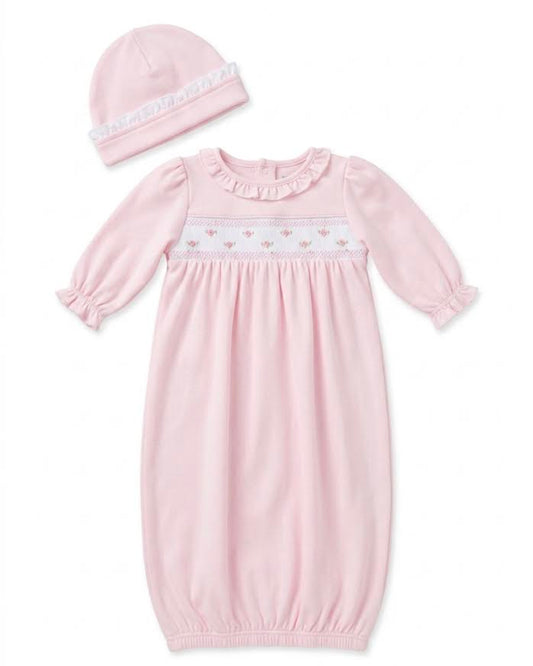 Magnolia Baby - Heart Classics Smocked Gown & Hat