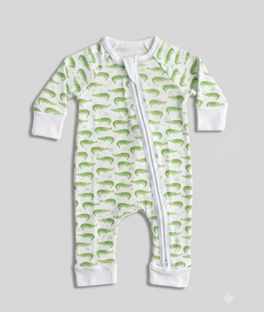 Magnolia Baby - Blue Bayou Baby Zip Playsuit