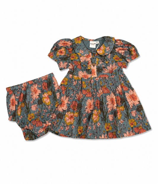 Yo Baby - Dusty Blue Bloomer Set