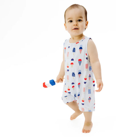 Angel Dear- American Ice Cream Blue Romper