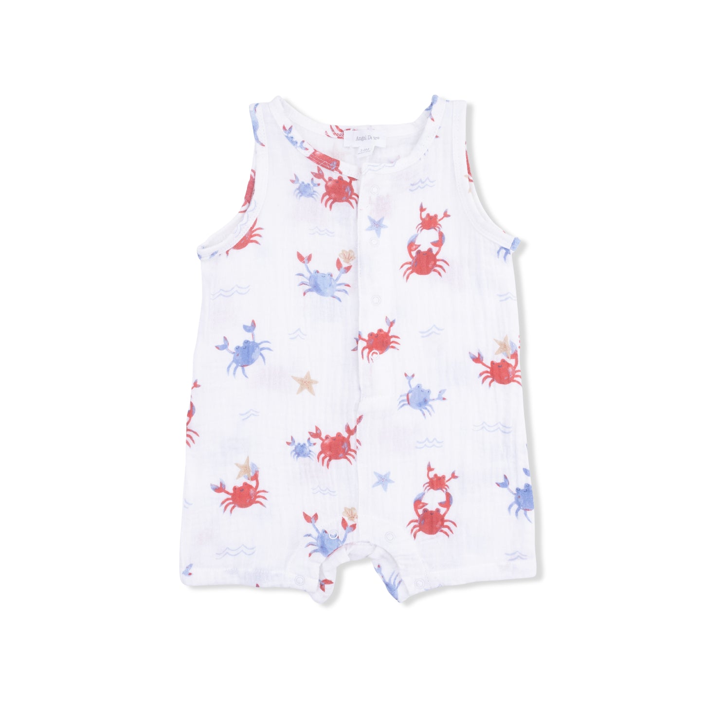 Angel Dear - Crayon Crabs - Sleeveless Shortie Romper