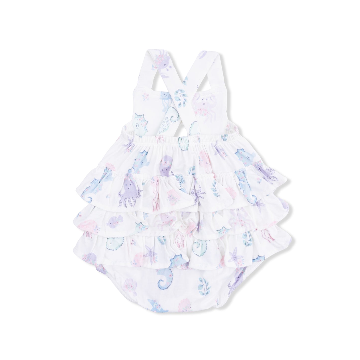 Angel Dear - Floral Sea Creatures - Ruffle Sunsuit
