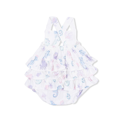 Angel Dear - Floral Sea Creatures - Ruffle Sunsuit