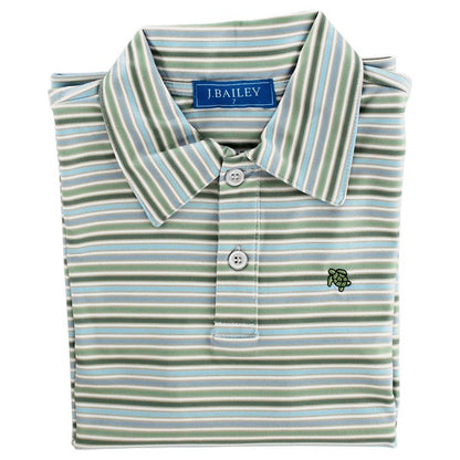 J. Bailey - Harry Long Sleeve Performance Polo - Pine