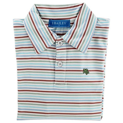 J. Bailey - Performance fabric polo in Rust