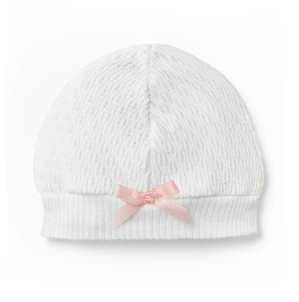 Paty - Pink Knit Beanie With Bow