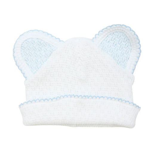 Paty - Blue Baby Knit Bear Beanie