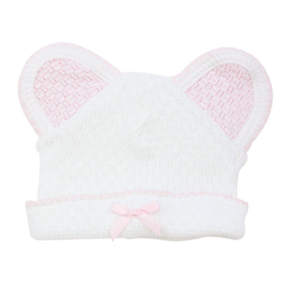 Paty - Pink Knit Bear Beanie