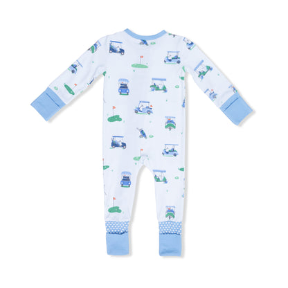 Angel Dear - Vintage Golf Carts Blue - Convertible Romper