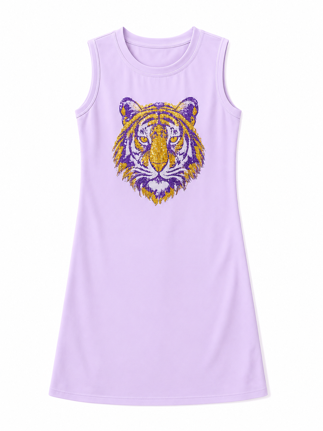 Blended Spirit - Tiger Sequin Purple Tank Dress
