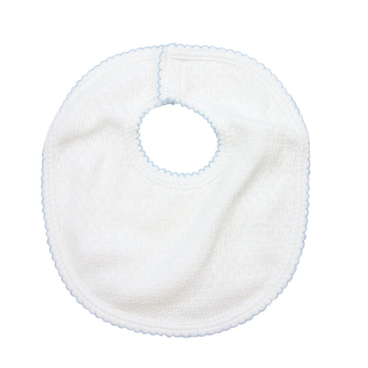 Paty - Blue Trim Knit Bib