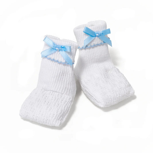 Paty - Blue Knit Booties