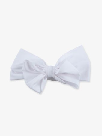 Rufflebutts - White Swim Bow Headband