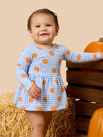 RuffleButts - Pumpkin Patch Gingham Set