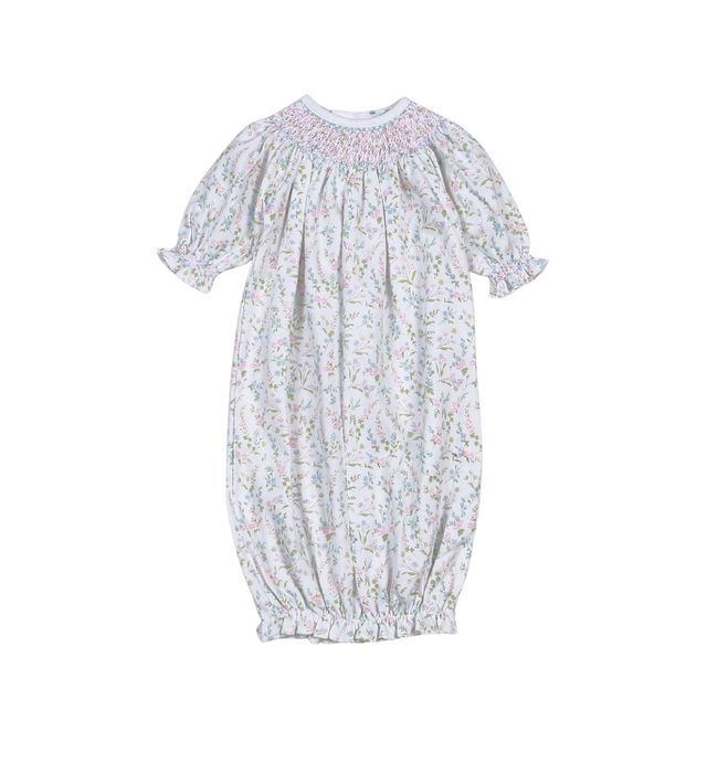 Baby Loren - Vivian Floral Hand Smocked Bishop Gown