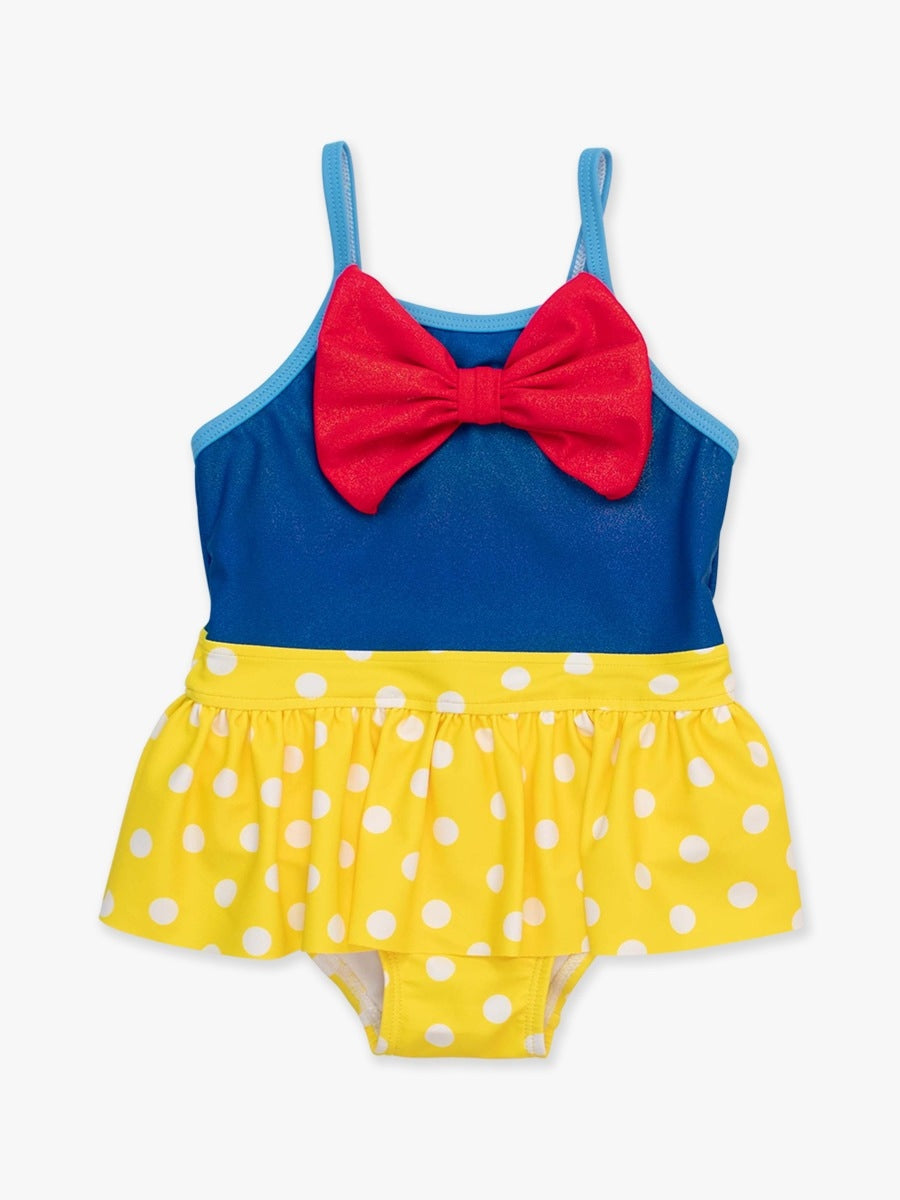 Rufflebutts - Princess Skirted Swimsuit w/ Big Red Bow