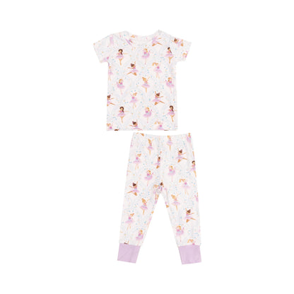 Angel Dear- Short Sleeve Loungewear Set Bow Ballerinas
