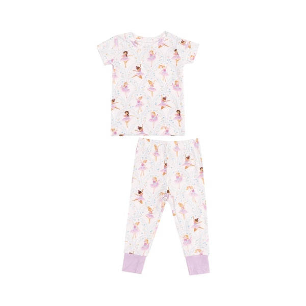 Angel Dear- Short Sleeve Loungewear Set Bow Ballerinas