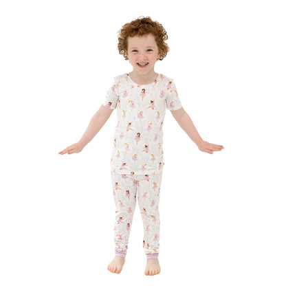 Angel Dear- Short Sleeve Loungewear Set Bow Ballerinas