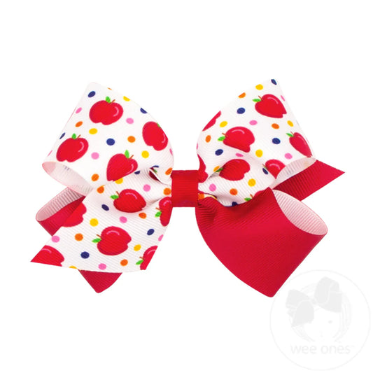 Wee Ones - Med. Apple Print Bow