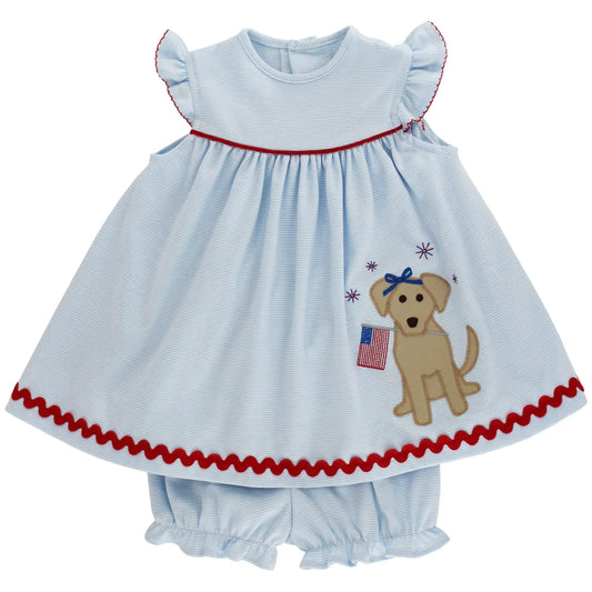 Bailey Boys - Patriotic Pup Knit Float With Bloomers